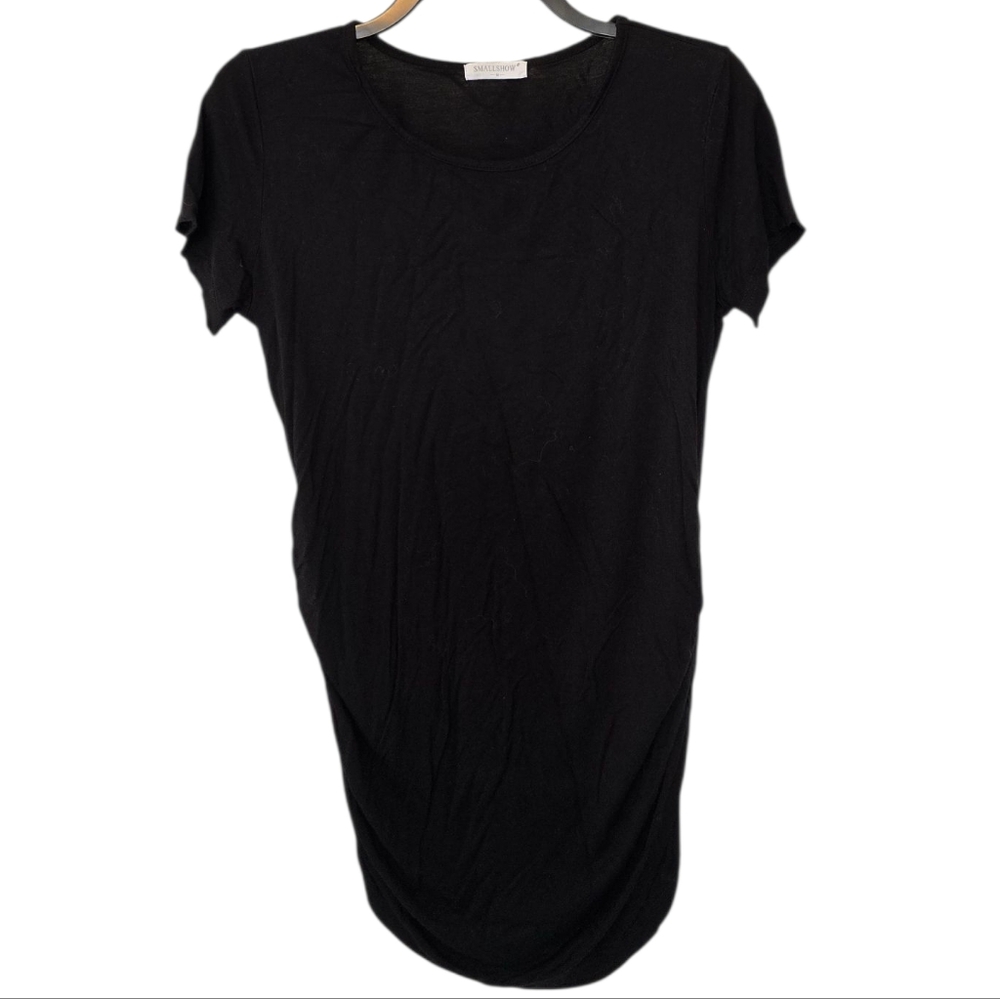 3/$15 Smallshow Black Ruched Side Maternity T-shirt Size Medium